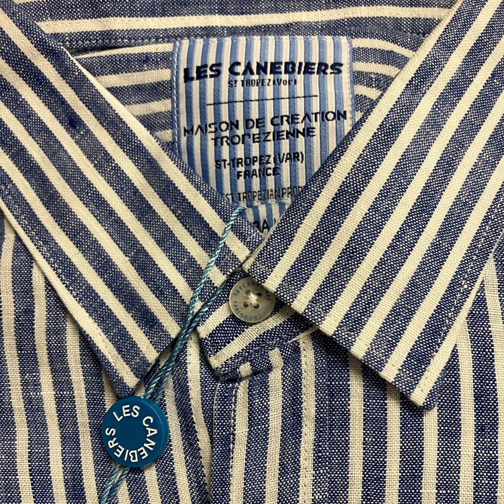 Les Canebiers Men’s NWT Linen Shirt 🇫🇷 - Picture 3 of 5
